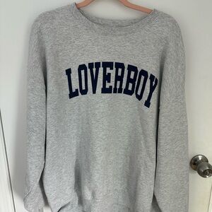 Gray Loverboy Crew Neck Sweater